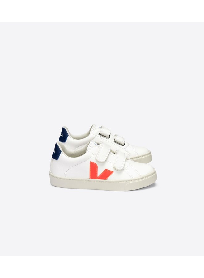 Veja Esplar Velcro Leather - Orange Fluo