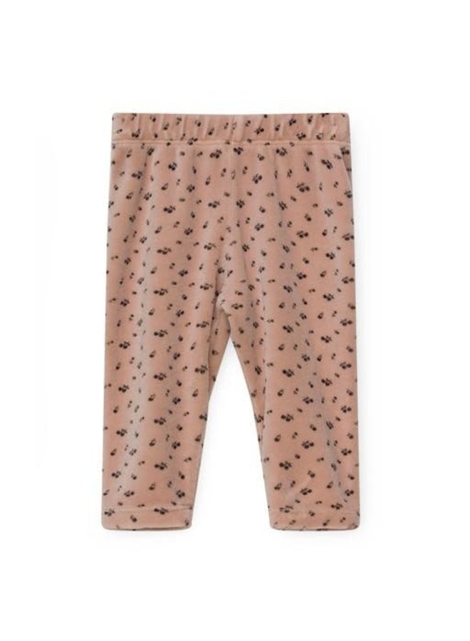 Baby Printed Velour Legging - Soft Pink - My Little Cozmo