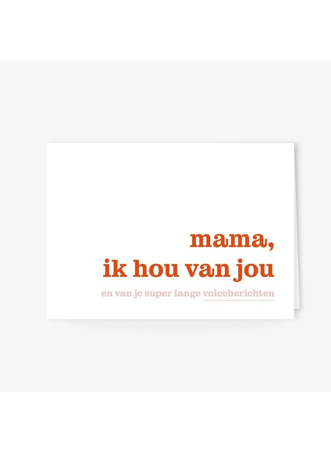 Postkaart - Voiceberichten - Moms On The Block