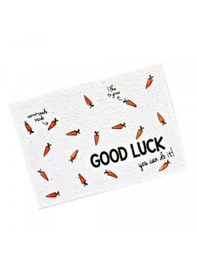 Plantbare Wenskaart - Good Luck - Bloom Your Message
