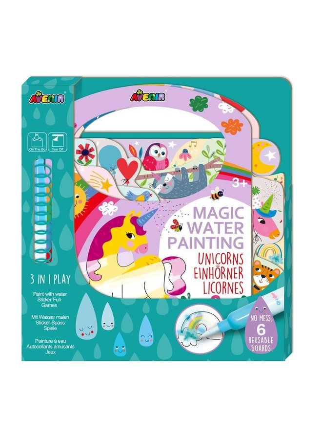 Scratchbook Magisch Waterschilderen - Unicorns - Avenir