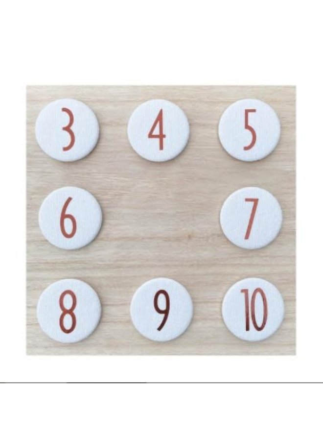 Cijferbuttons verjaardagskroon  - Koper - 3 tot 6 - Liezelijn
