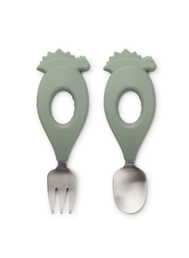 Stanley Baby Cutlery Set - Dino/Faune Green - Liewood