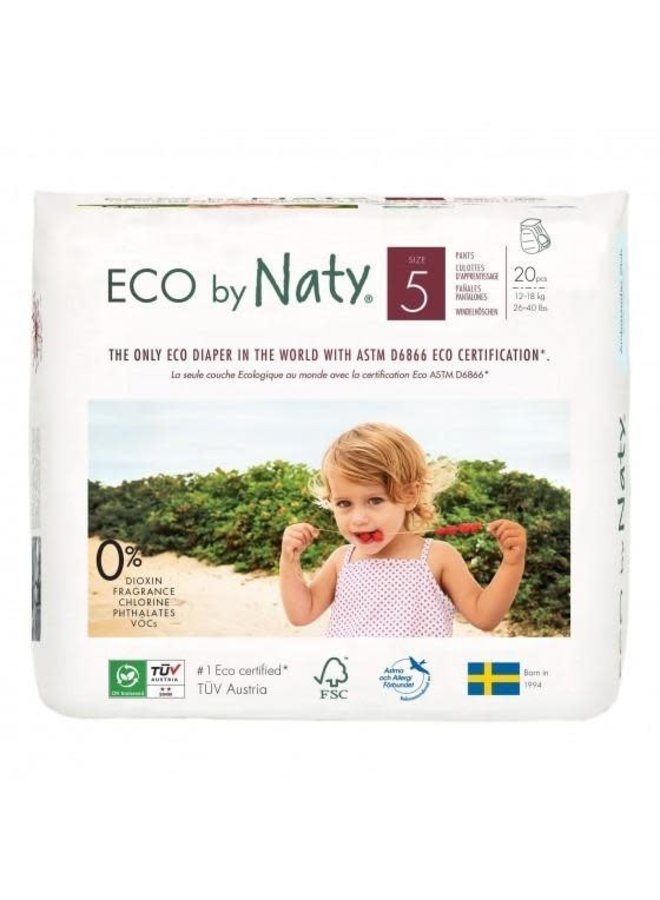 Oefenbroekjes maat 5 (20 stuks) - Naty Eco