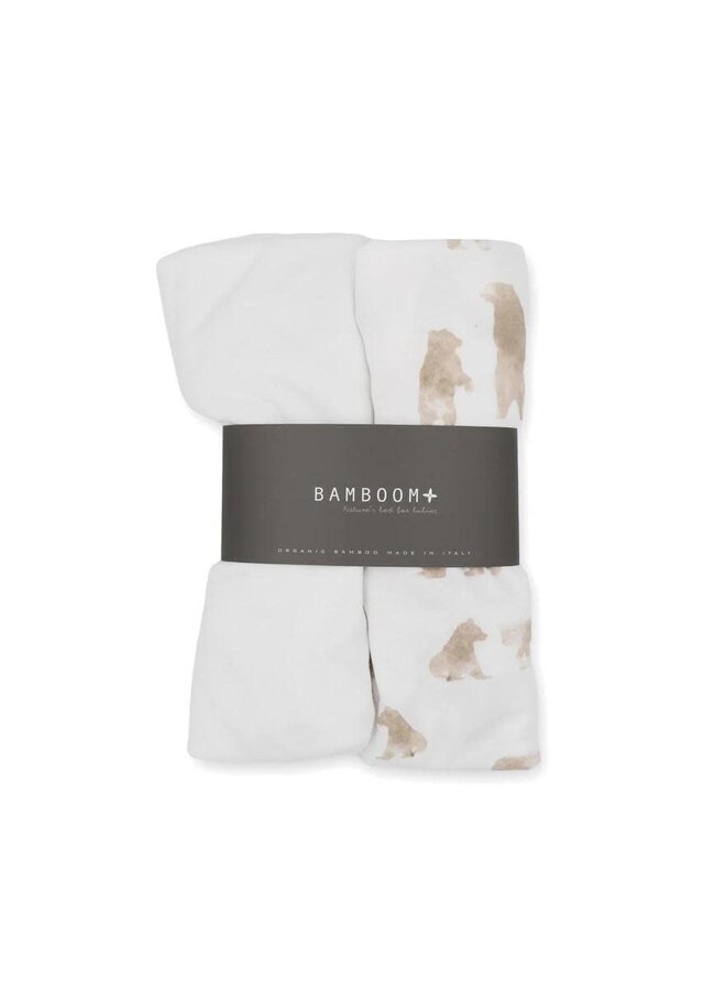 Hoeslaken Wieg 2 stuks - Bears - Bamboom