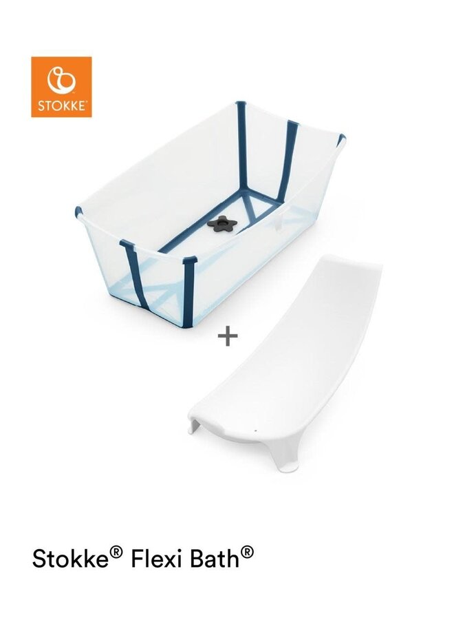 Flexi Bad Set - Transparant Blue - Stokke