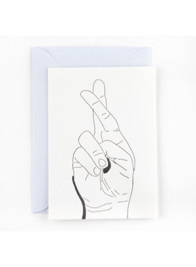 Postkaart - Fingers Crossed - Studio Flash
