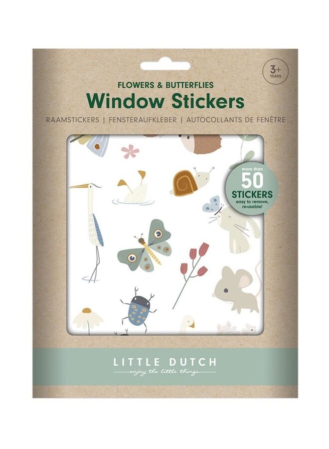 Raamstickers Flowers & Butterflies  - Little Dutch