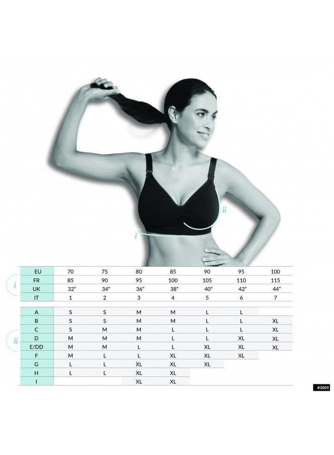 Meegroei-& voedingsbh Original - Zwart - Carriwell