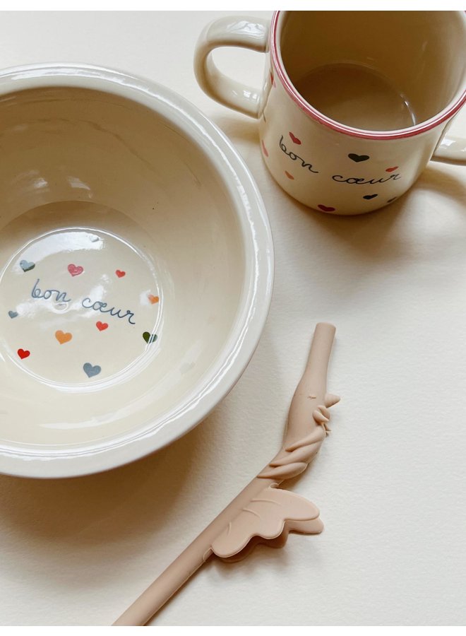 ceramic cup and bowl - bon coeur - konges slojd