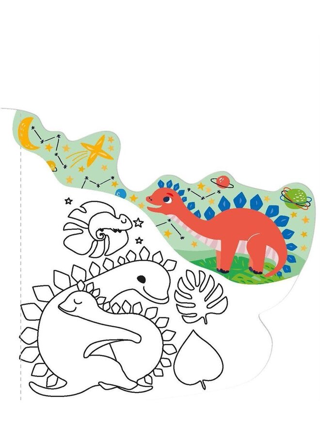 Scratchbook Magisch Waterschilderen - Dinosaurus - Avenir