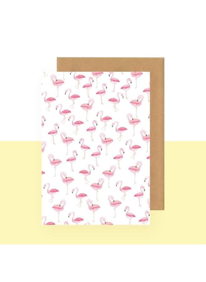 Postkaart - Flamingo - Studio Bertha