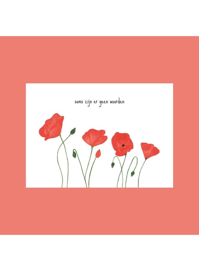 Postkaart - Soms zijn er geen woorden - Studio Bertha