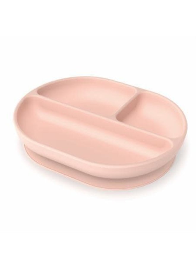 Silicone Bord Met Verdeling en Zuignap - Blush - Ekobo