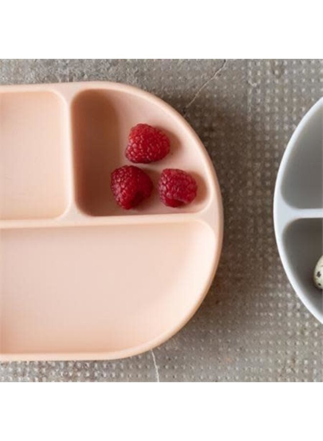 Silicone Bord Met Verdeling en Zuignap - Blush - Ekobo