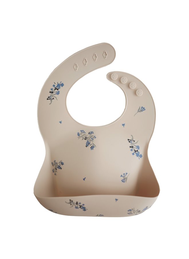 Silicone Bib - Lilac flowers - Mushie