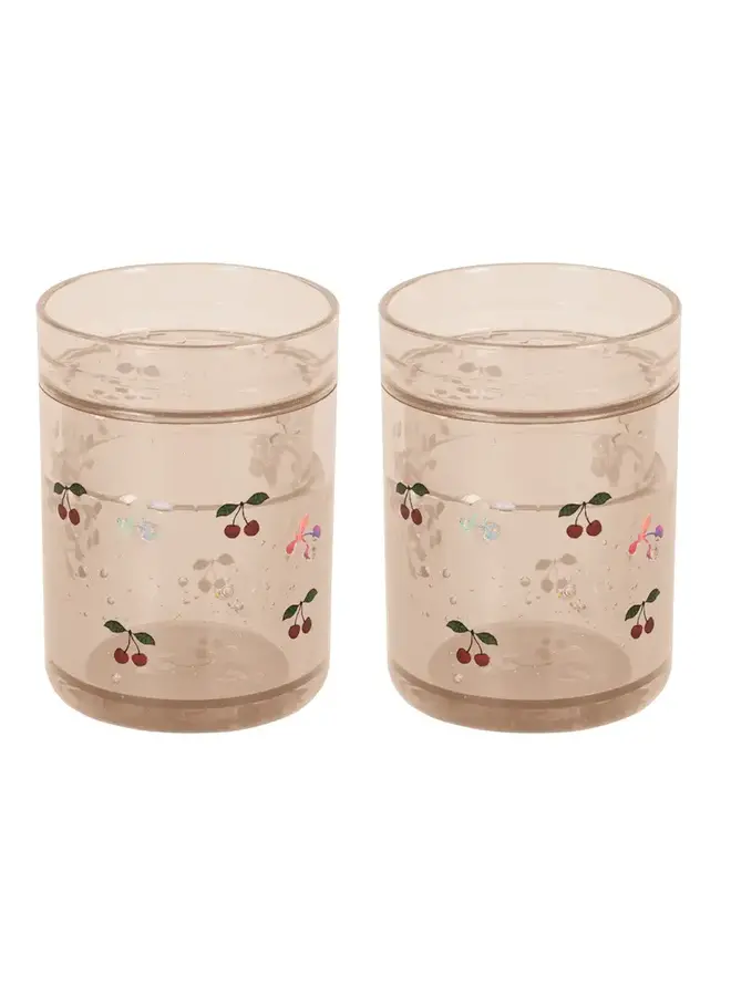 2 pack glitter cups - Konges Slojd - Cherry