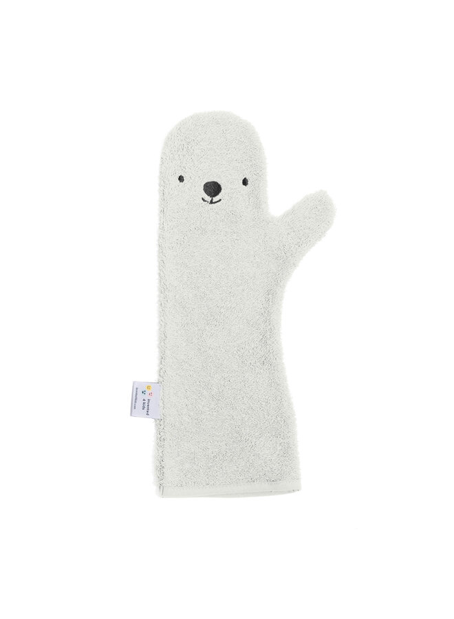 Shower Glove - Bear White - Invented 4 Kids