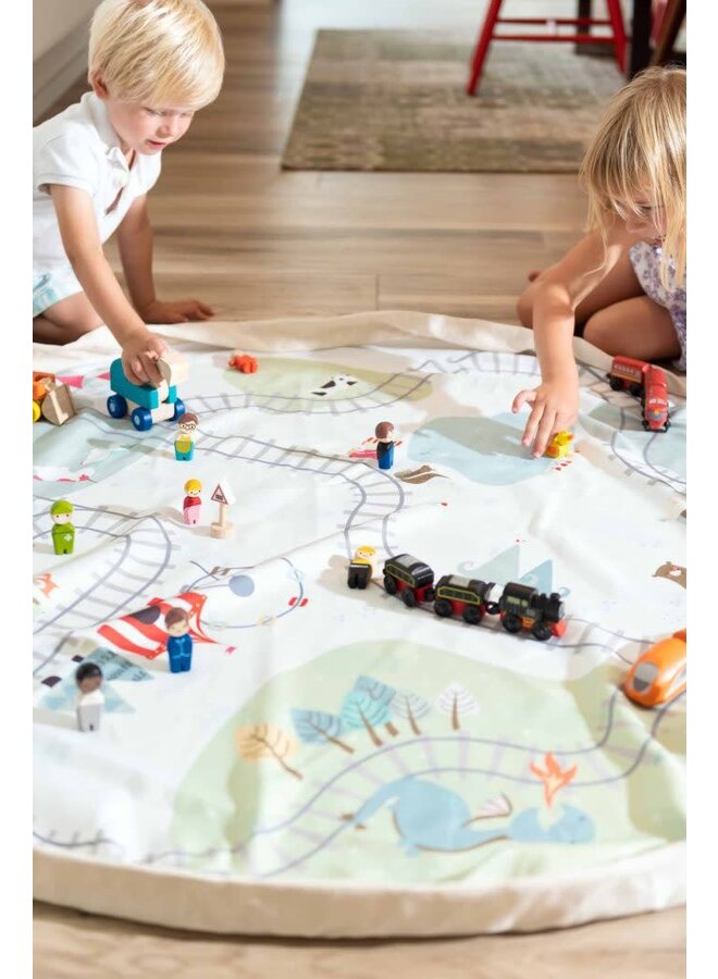 Babymat & Opbergzak - Trainmaps Bears - Play & Go