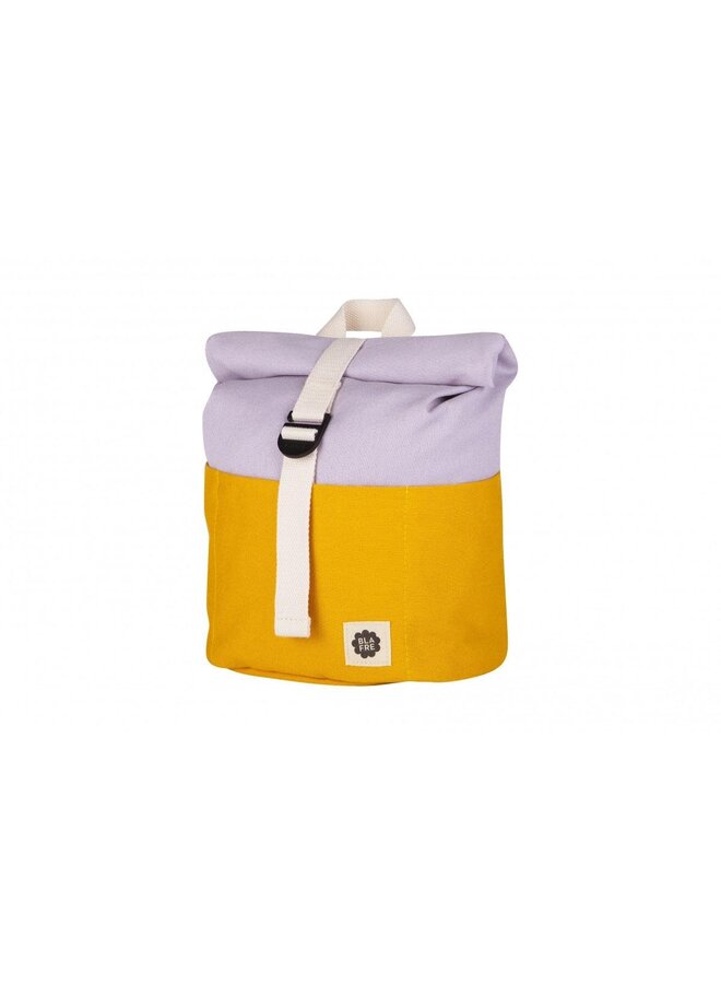 Roll Top Rugzak - Yellow/Light Purple- Blafre