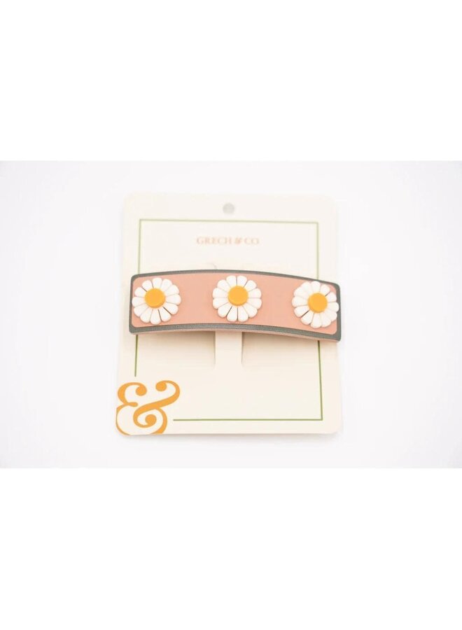 Wide Bar Clip - Flower Sunset - Grech & Co