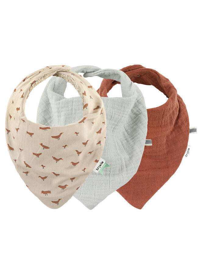 Bandana Bib 3 -Pack mix - Babbling Birds - Trixie