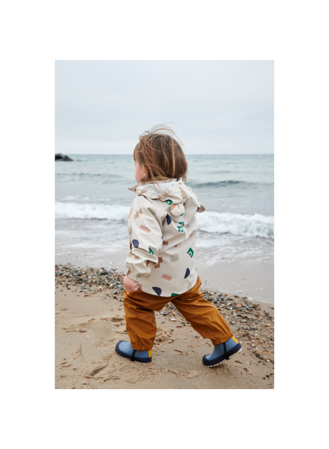 Moby Printed Rainwear Set - Graphic alphabet / Sandy - Liewood