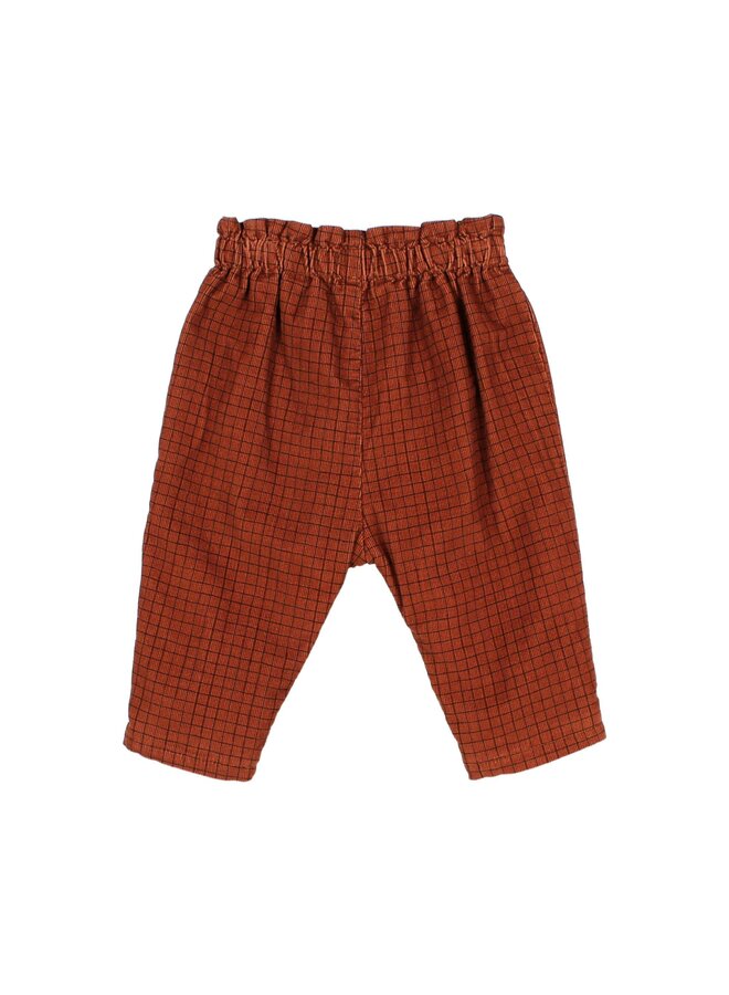 Bb Mini Check Pants - Brick - Buho