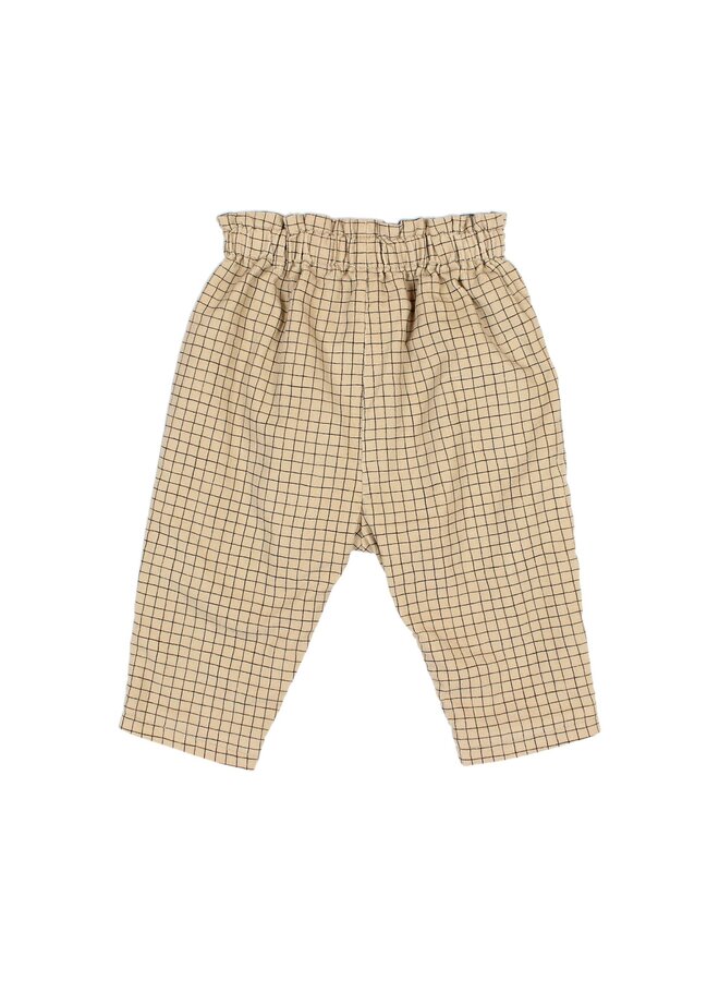 Bb Mini Check Pants - Wheat - Buho