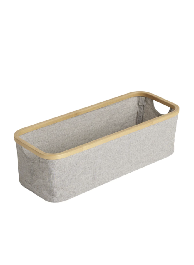 Opbergmand Luiertafel - 24x60x18 - Grijs/Natural - Quax