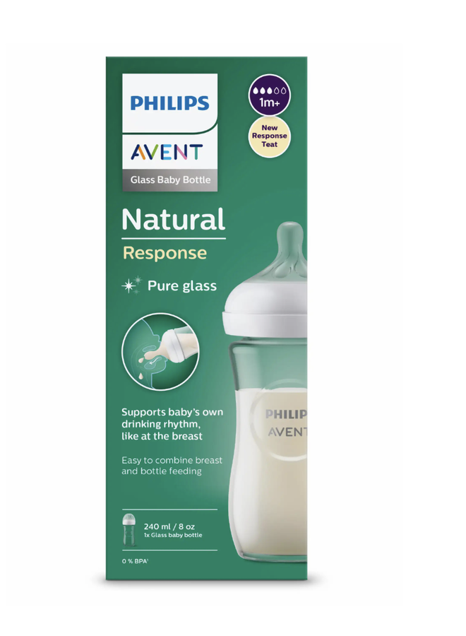 Natural 3.0 Glazen Zuigfles 240 ml - Avent