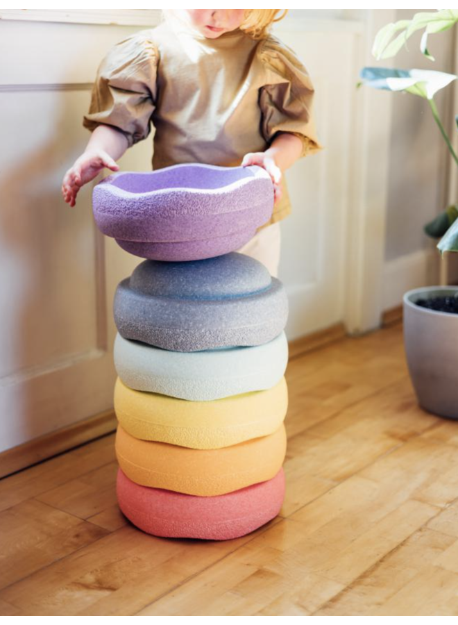 Rainbow Pastel - Set van 6 - Stapelstein