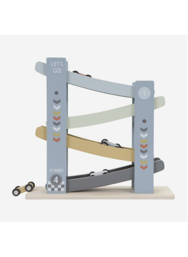 Autobaan Auto's - Blauw - Little Dutch