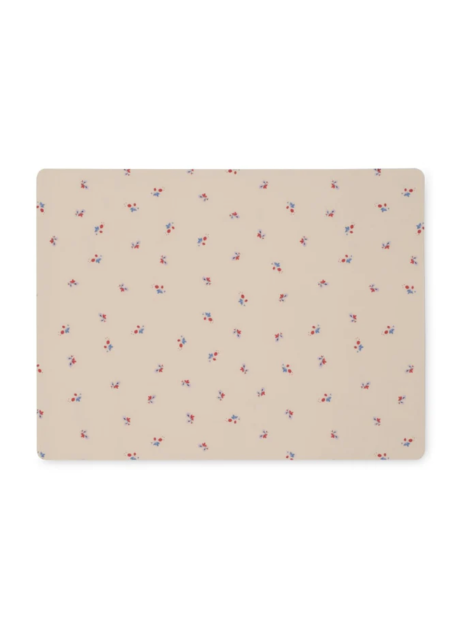 Silicone Placemat - Bloom Red/Blue - Konges