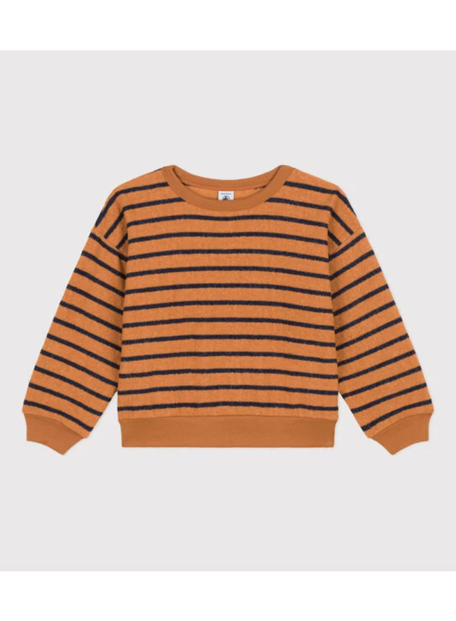 Junior Badstoffen Sweater - Stripes - Petit Bateau