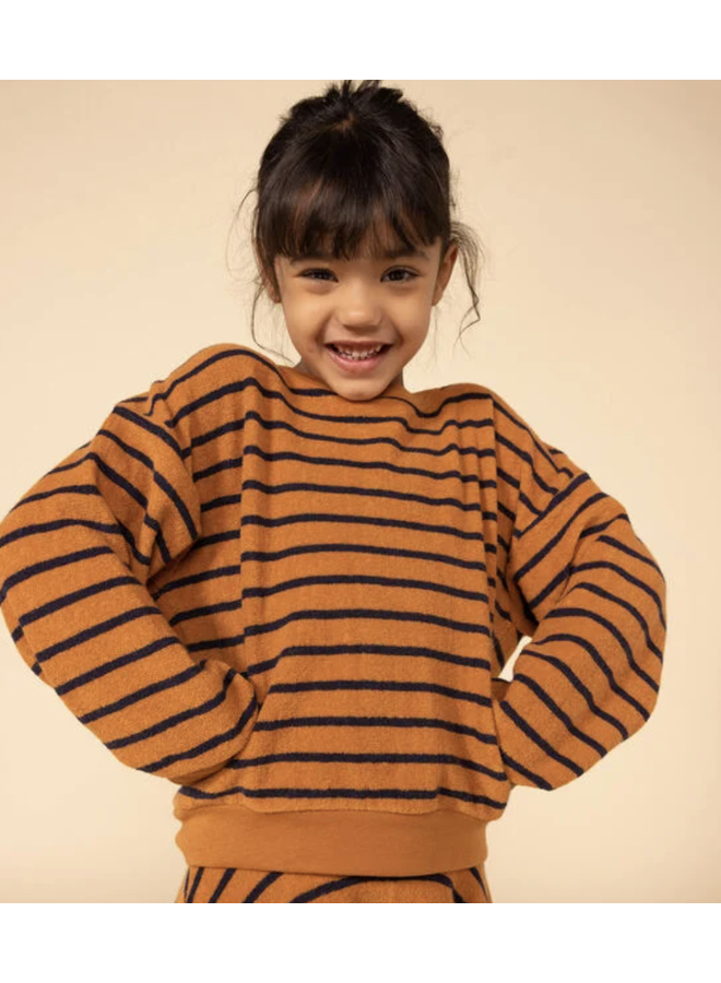 Junior Badstoffen Sweater - Stripes - Petit Bateau