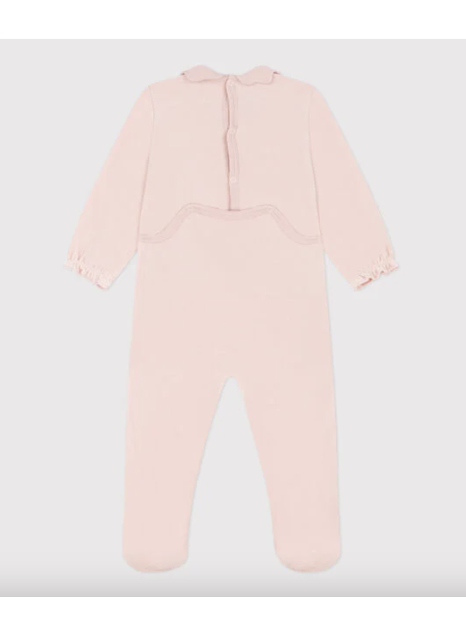 Fluwelen Babypyjama - Rose - Petit Bateau