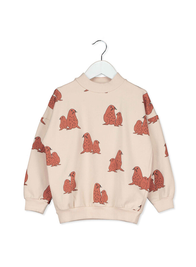 Fleece Sweater - Seals Cream - Lotiekids