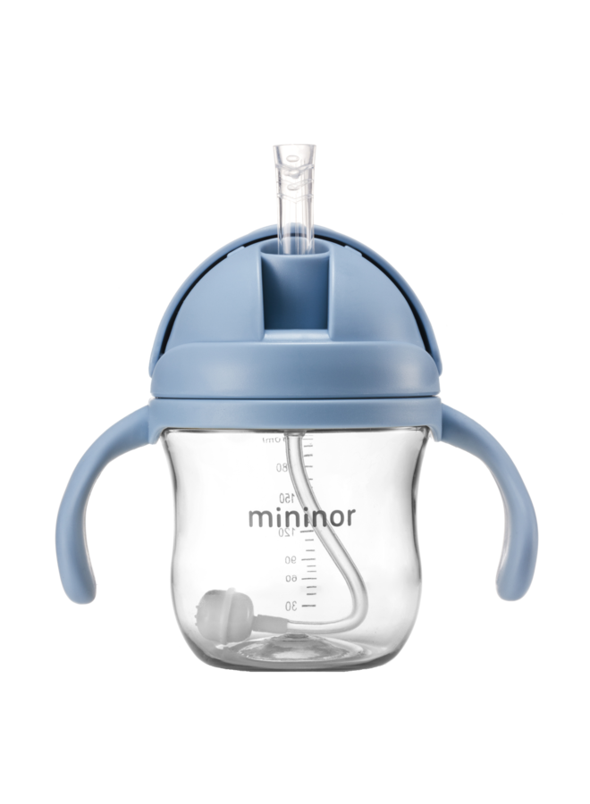 Anti-lek Beker met rietje - Blue - Mininor