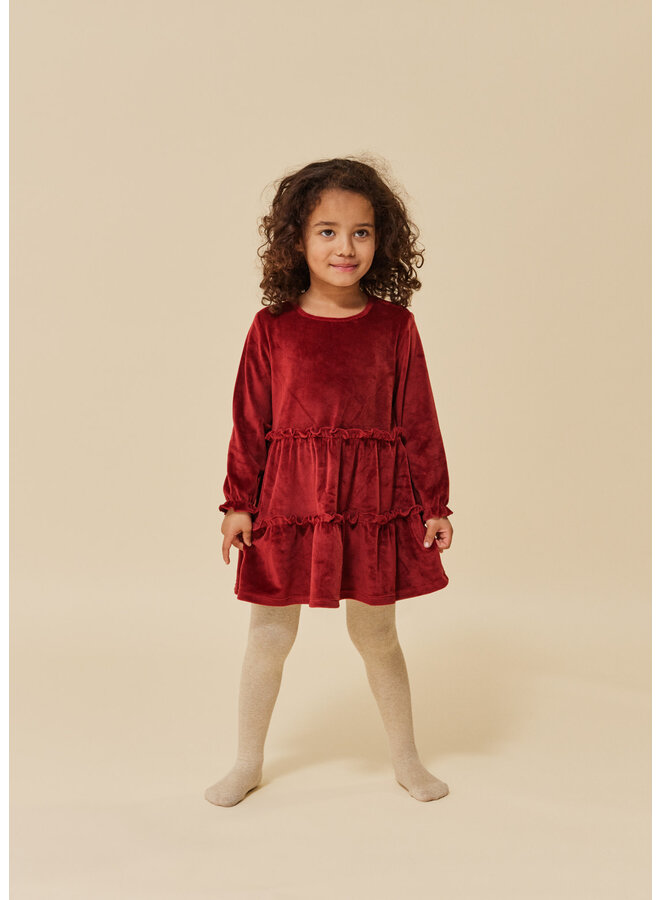 Jingle Dress - Velours Jolly Red - Konges Slojd