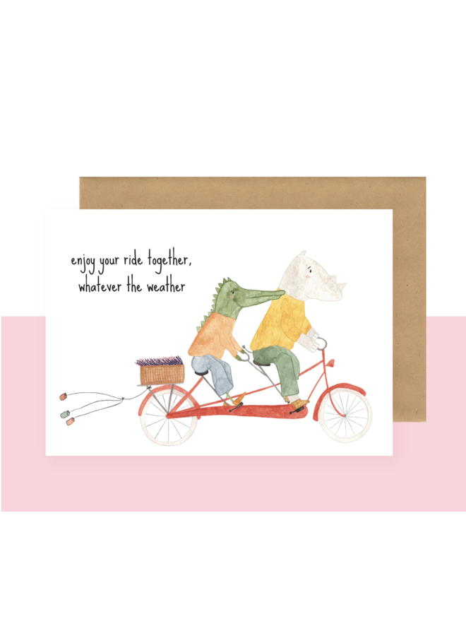 Postkaart -  Enjoy your ride together, whatever the weather - Studio Bertha