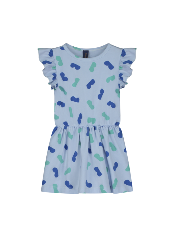 Dress Frilles Allover Halfs - Light Blue - Bonmot