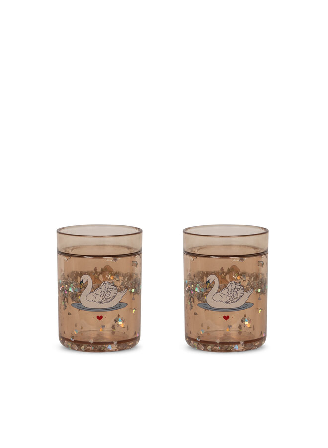 2 Pack Glitter Cups - Swan - Konges Slojd