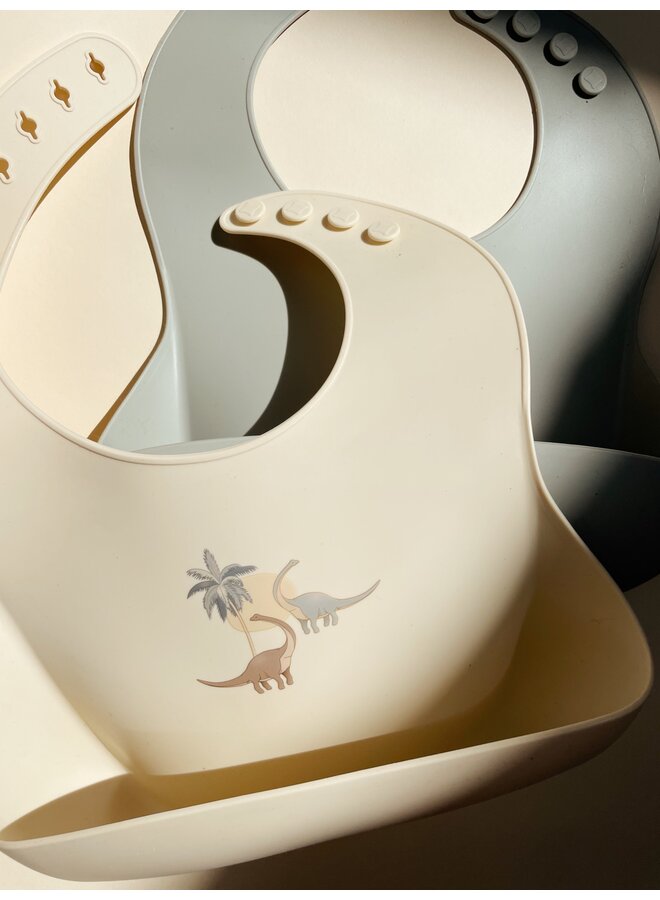 2 Pack Silicone Bib - Dino - Konges Slojd