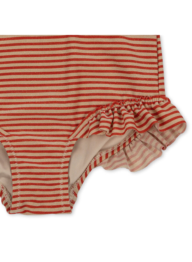 Jade Longsleeve Swimsuit - Glitter Stripe - Konges Slojd