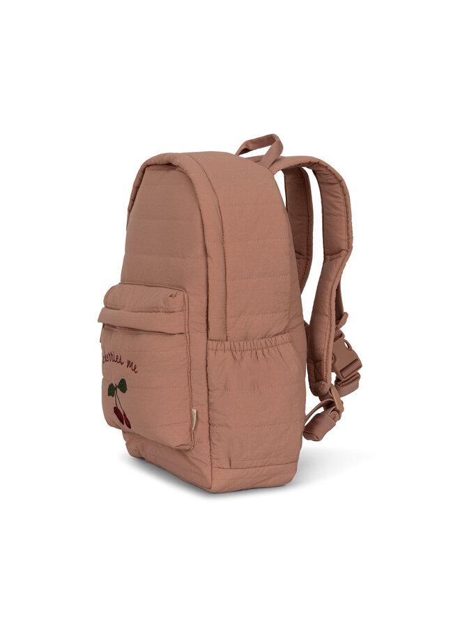 Juno Quilted Backpack Midi - Cameo Brown - Konges Slojd