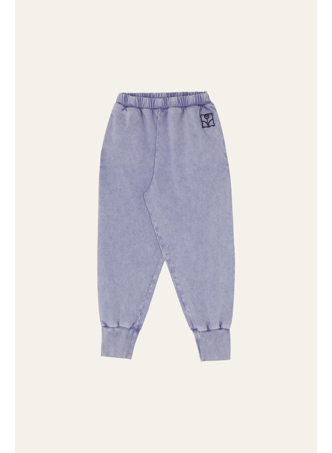 Blue Washed Kids Jogging Trousers - Blue - The Campamento