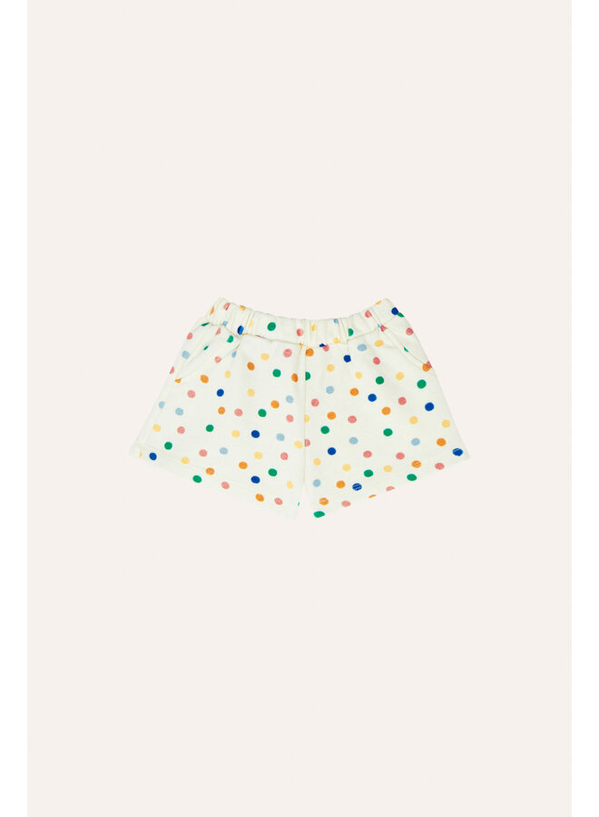 Dots Allover Baby Shorts - Ecru - The Campamento