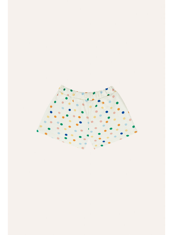 Dots Allover Baby Shorts - Ecru - The Campamento