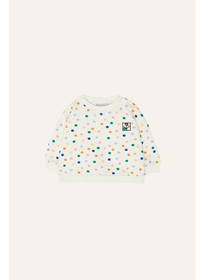 Dots Allover Baby Sweatshirt - Ecru - The Campamento